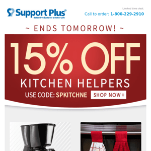 15% Off Kitchen Items: 2 Days Only!