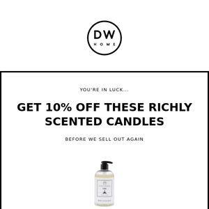 Your Scents Are Back in Stock! Enjoy 10% Off