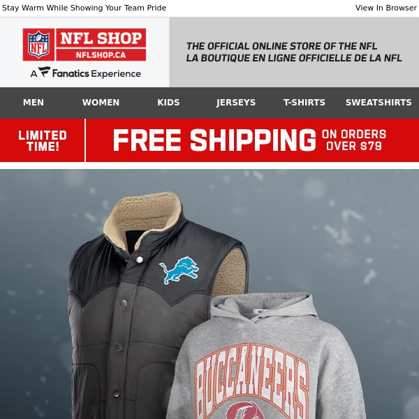 Conquer Cold Days In NFL Outerwear