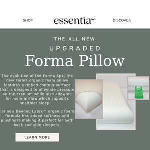 The New & Improved Forma Pillow is Here! Now with Soft Organic Foam!