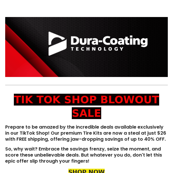 🔥 TikTok Shop Alert: Unbelievable Tire Kit Deals Inside! Hurry, Limited Stock!