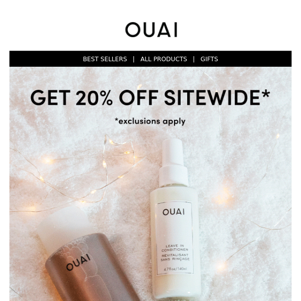 Cyber Sale is here! Save 20% sitewide - Ouai Haircare
