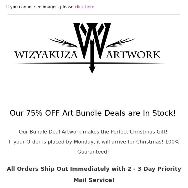 75% ART BUNDLES ARE STILL SHIPPING FOR CHRISTMAS! || Wizyakuza.com