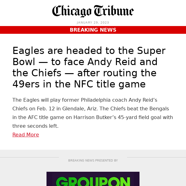 Super Bowl set: It's Eagles vs. Chiefs