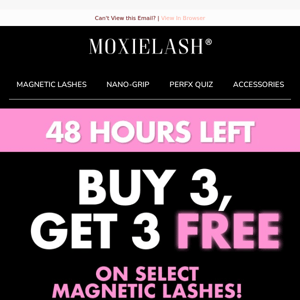 48 Hours Left: Buy 3, Get 3 FREE Select Mag Lashes!