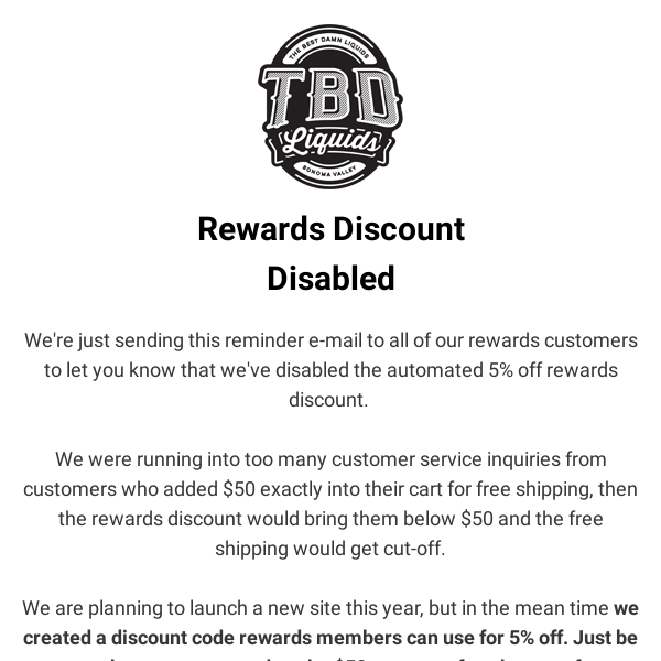 ⚠️ REMINDER: Rewards Member Discount