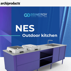 Aluminum outdoor kitchen NES by BSinergy: practical, with a great aesthetic impact