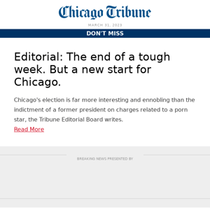 Editorial: The end of a tough week. But a new start for Chicago.
