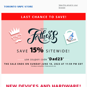 Father’s Day 2023 Sale 15% - Last Chance to Save