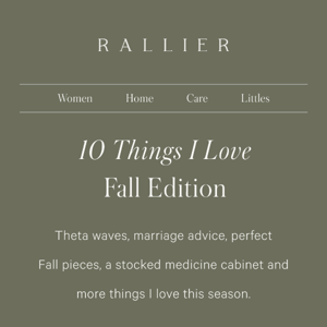 10 Things I Love Fall Edition