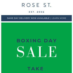 🔴 BOXING DAY SALE 25% OFF STOREWIDE! 🔴