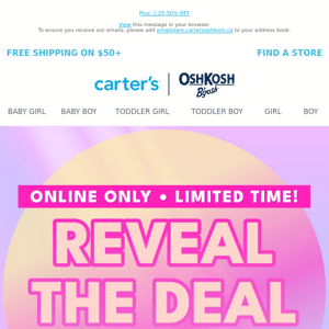 Limited-time online: REVEAL THE... DEAL!
