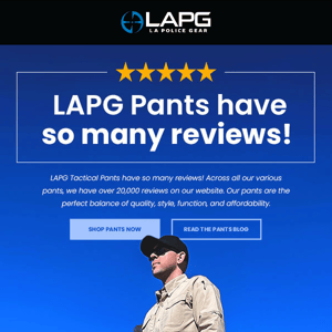 LAPG pants have over 20,000 reviews ⭐⭐⭐⭐⭐