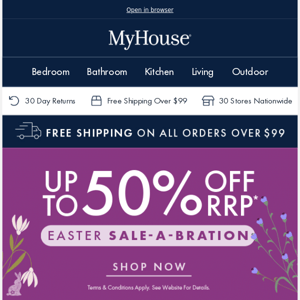 Up to 50% OFF Easter SALE-a-bration 🐇 Hop into these Easter Savings
