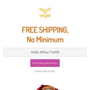 Free Shipping, No Minimum