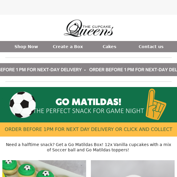 ⚽️ GO MATILDAS Cupcake Box online now! ⚽️