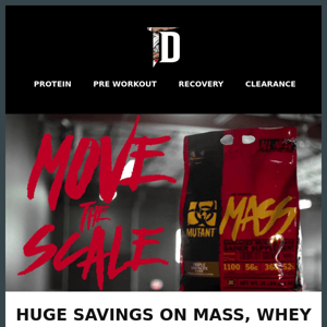 Huge Savings On Mass, Whey Protein & More 👻