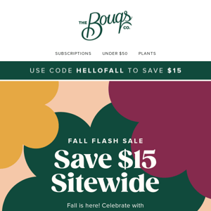 $15 Sitewide Savings 🍁 Flash Sale