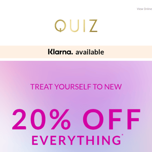 20% off everything 💕