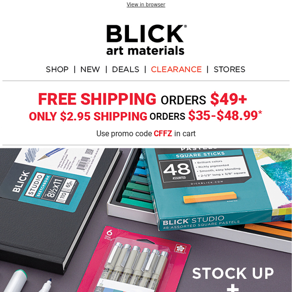 Online Promo Offer  BLICK Art Materials