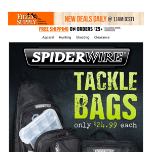 🎣 SpiderWire Fishing: $24.99 Tackle Bags