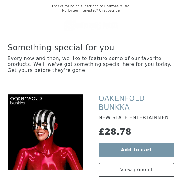 New! OAKENFOLD - BUNKKA