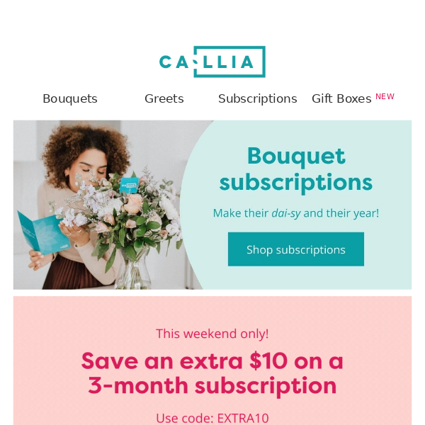 Extra subscription savings just for YOU! 💐💐💐