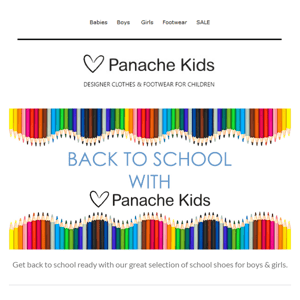 Back To Schol With Panache Kids ✏🍎