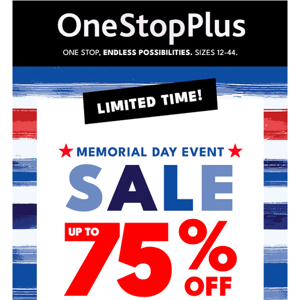 ❤️ Stars, Stripes & SAVINGS! Up to 75% off 💙