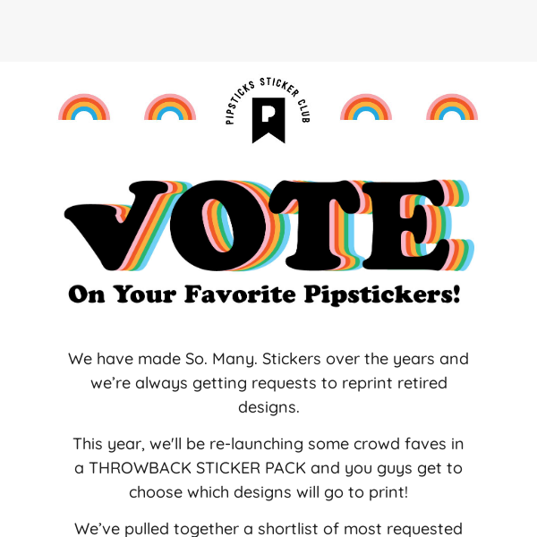 ✅ Vote ✅ on Stickers You Want!