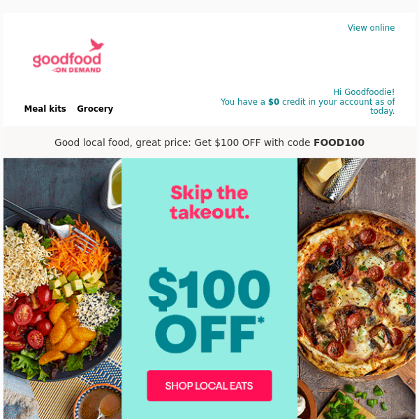 Get $100 OFF Food You Can Feel Good About 🥰