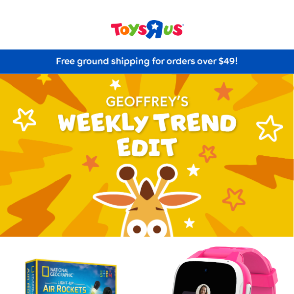 🦒 Geoffrey's back with more trending toys!