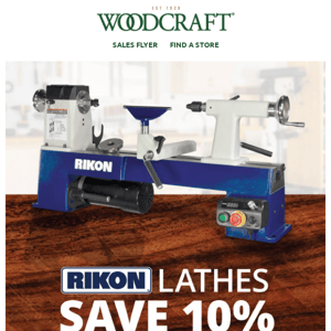 All RIKON® Lathes Now 10% Off + 15% Off Easy Wood Tools
