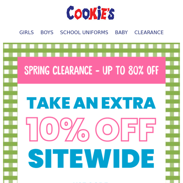 Take An Extra 10% Off Sitewide