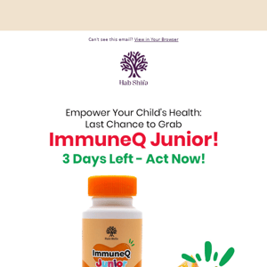 ⌛3 Days Left to Buy 1 ImmuneQ Junior and Get 1 FREE