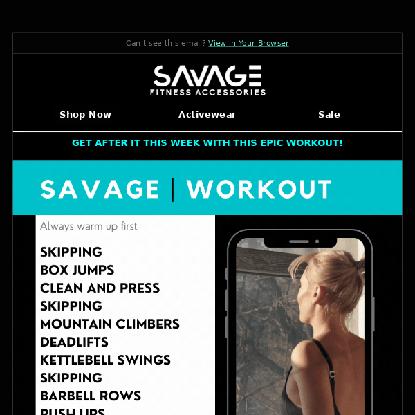 Epic Savage Workout For You Savage Fitness Accessories