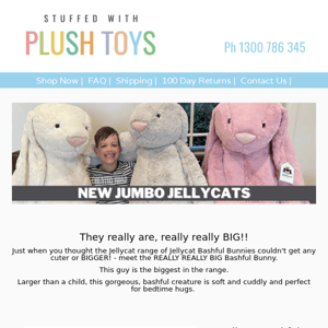 Just Arrived - New Jumbo Jellycats!