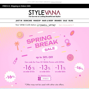 SAVINGS on SAVINGS! More items added to Spring Break Sale!