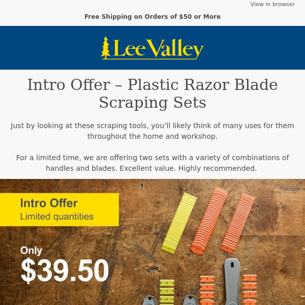 Intro Offer – Plastic Razor Blade Scraping Sets