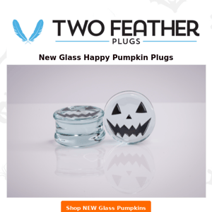 NEW Glass Happy Pumpkin Plugs