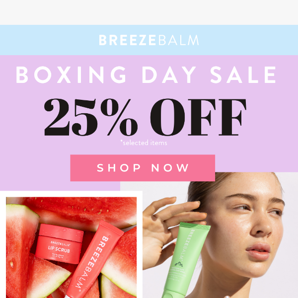25% off Boxing Day SALE!