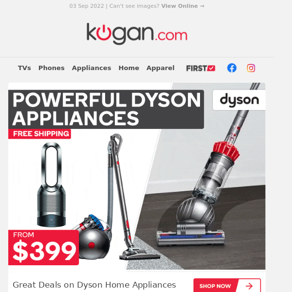 Free Shipping on Dyson Vacuums & More - Hurry, Limited Time Only!