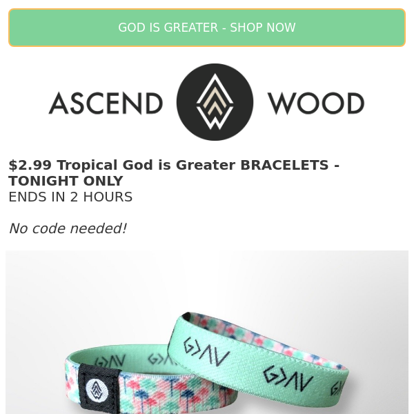 😜 $2.99 God is Greater - Flash Sale!