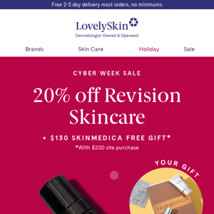 Sleigh your holiday list with 20% off Revision Skincare favorites