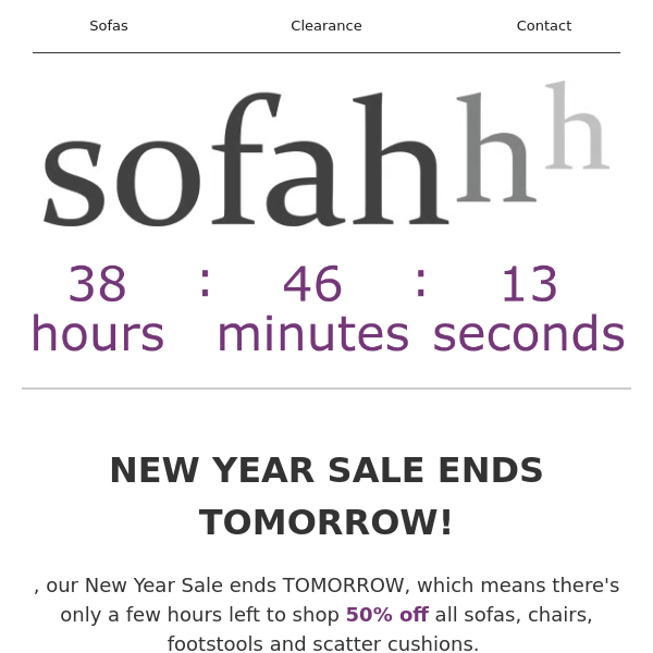 New Year Sale Ends Tomorrow!