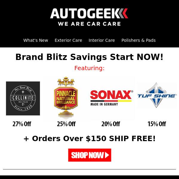Blitz Savings On Select Brands - Up To 27% Off!