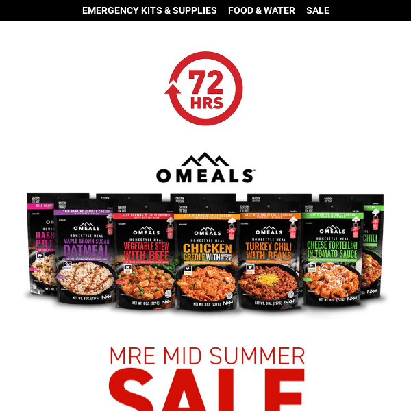 OMEALS - Midsummer Sale at 72Hours.ca. Up to 30% off!