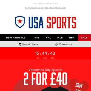 USA Sports Co UK Two's Company 💕 2 For £40 Deals