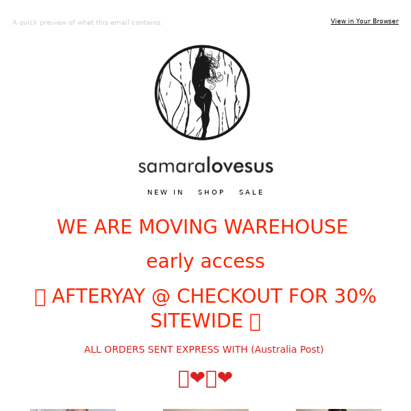 EARLY ACCESS WE MOVING HQ SALE