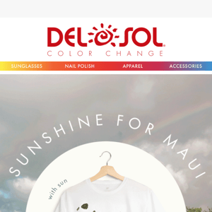 Send sunshine and support to Maui with our custom Maui shirt design featuring our mood-boosting color change.